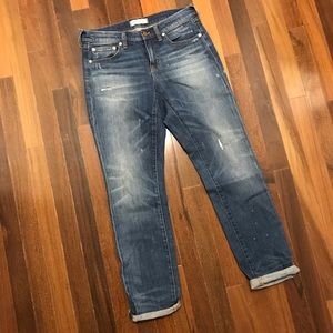 Madewell Silm Boyjean Lightly Distressed Jeans